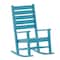 Flash Furniture Blue All-Weather Classic Outdoor Rocking Chair LE-HMP-2002-110-BL-GG - alternate 7